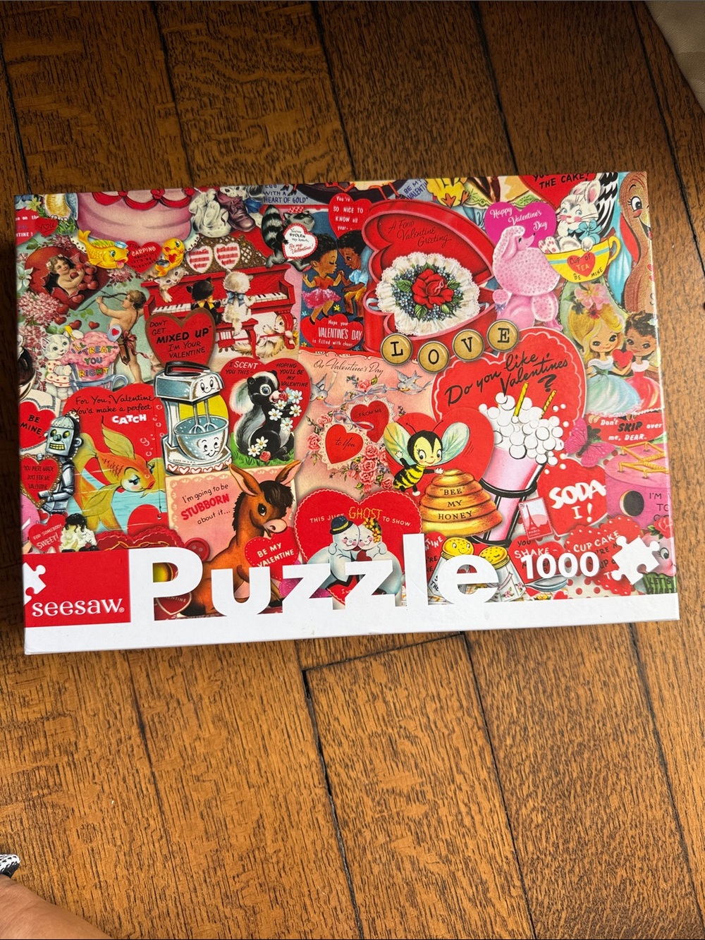 Red Valentine Collage 1000-Piece Puzzle